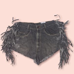 Upcycled Levis Fringed Cutoff shorts